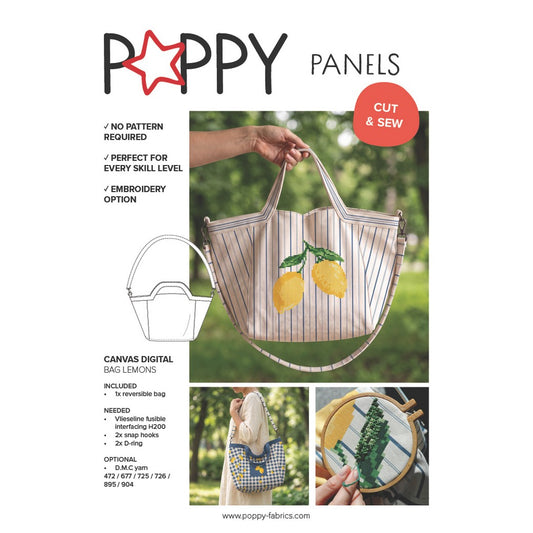 Panneau prêt à coudre – sac citrons