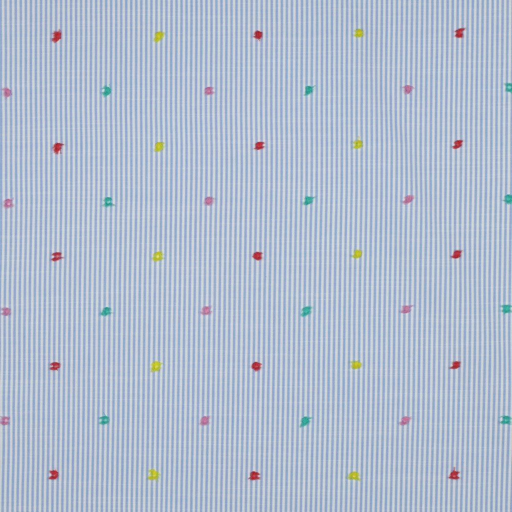 Chambray rayé plumetis