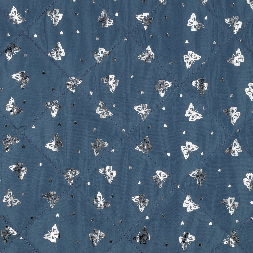 Matelassé butterfly argent POPPY