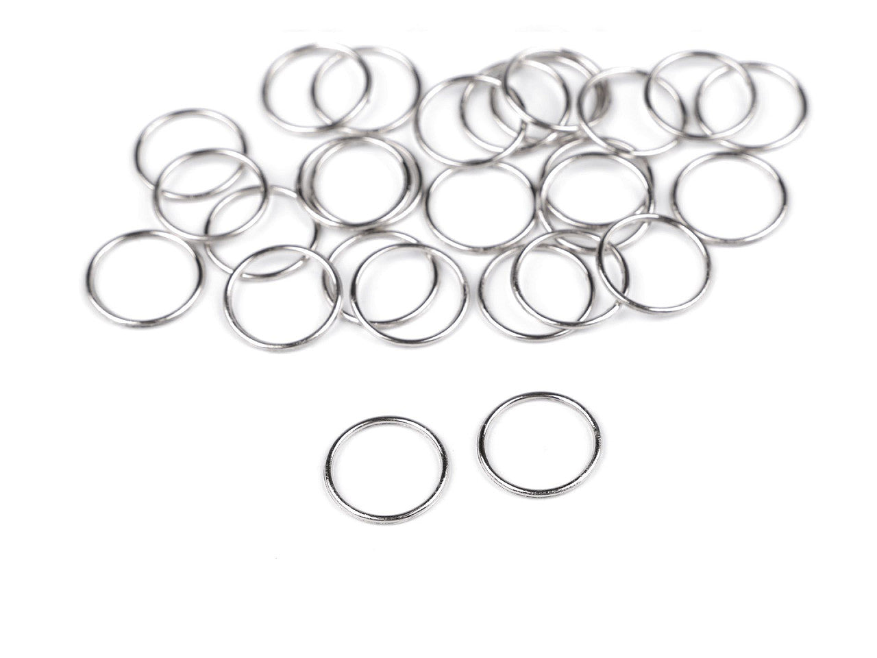 Anneau métallique inoxydable pour vêtements, Ø 6 ; Ø 8 ; Ø 10 ; Ø 12 ; Ø 15 mm - 50pc