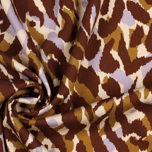 Viscose stretch Animal skin POPPY