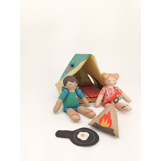 Panneau cut and go popeline de coton CAMPING POPPY