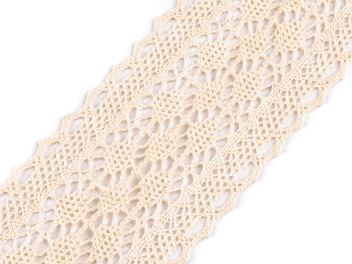 Liseré/Pièce de dentelle en coton, largeur 60 mm - 1m