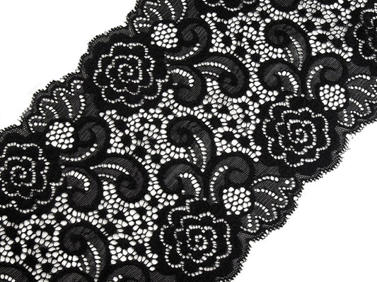 Liseré en dentelle élastique, largeur 15 cm