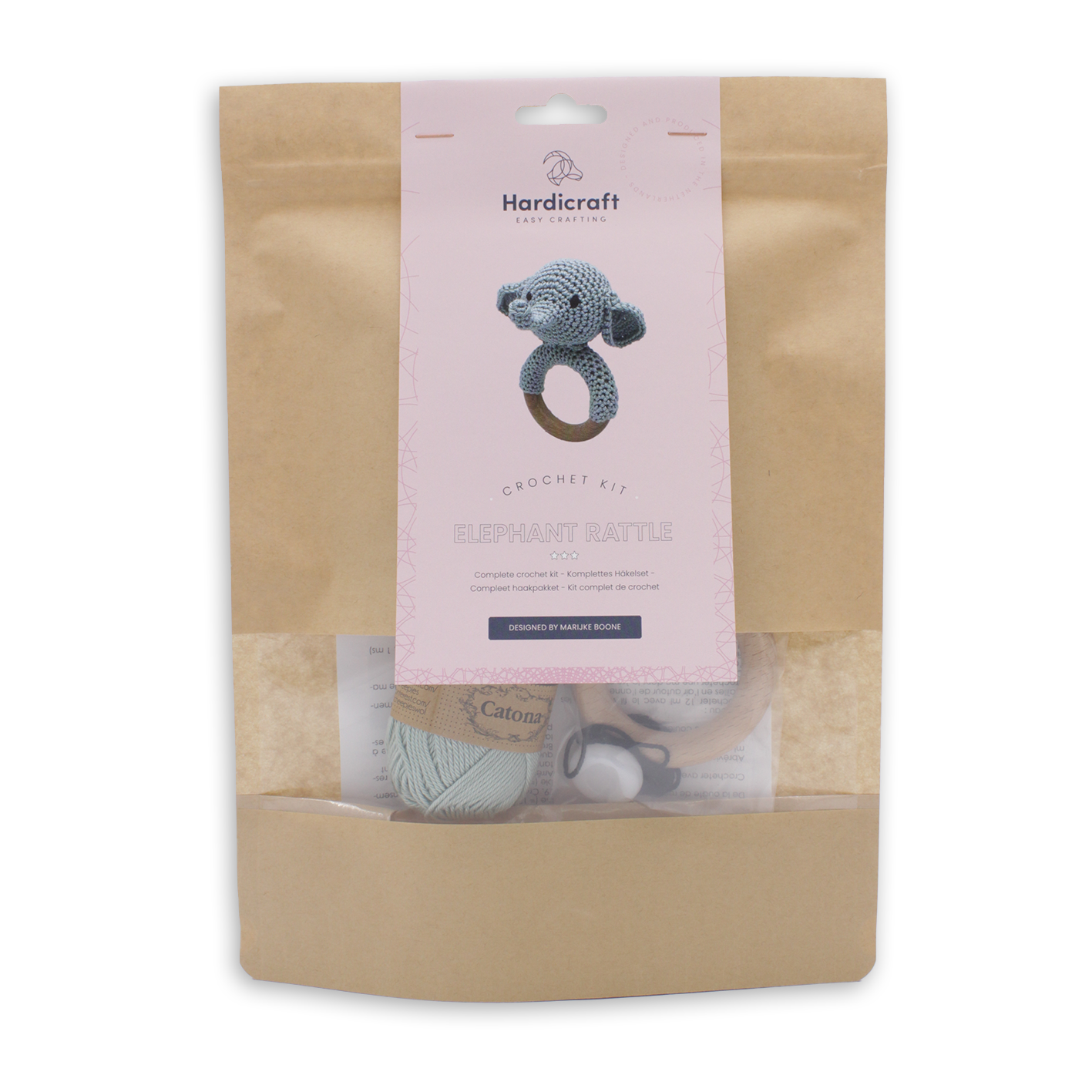 Hardicraft - Kit de crochet à faire soi-même - Hochet Elephant