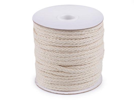 Cordon en coton torsadé, Ø 5 mm - 45m