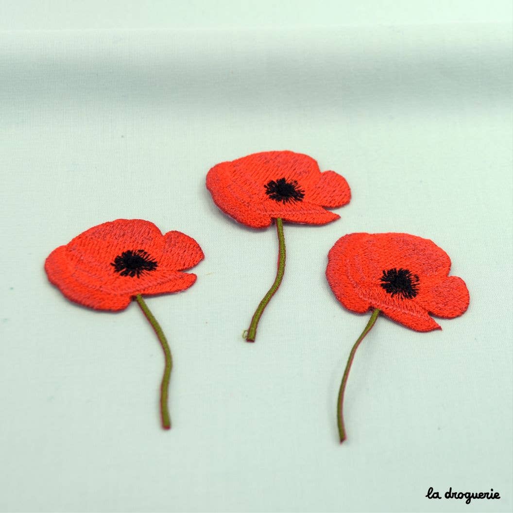 LA DROGUERIE - Écusson "Fleur de coquelicot"