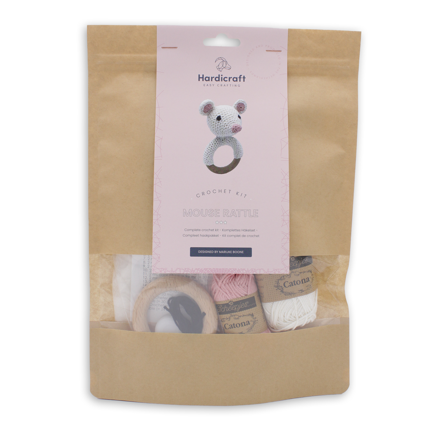 Hardicraft - Kit de crochet DIY - Souris à hochet