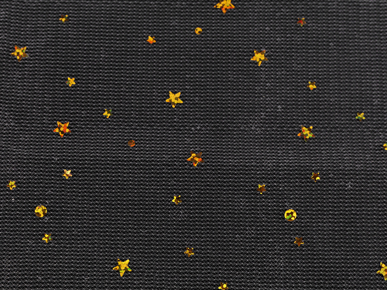 Tulle avec étoiles et hologramme - 1m