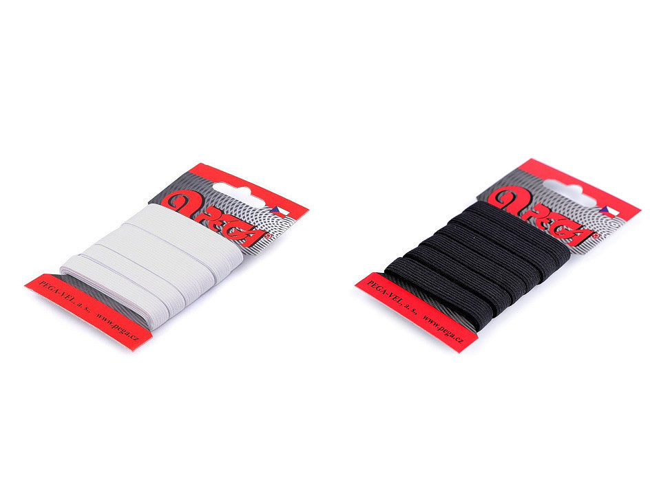 Ruban élastique pour lingerie sur enrouleur carton, largeur de l’emballage 9 mm