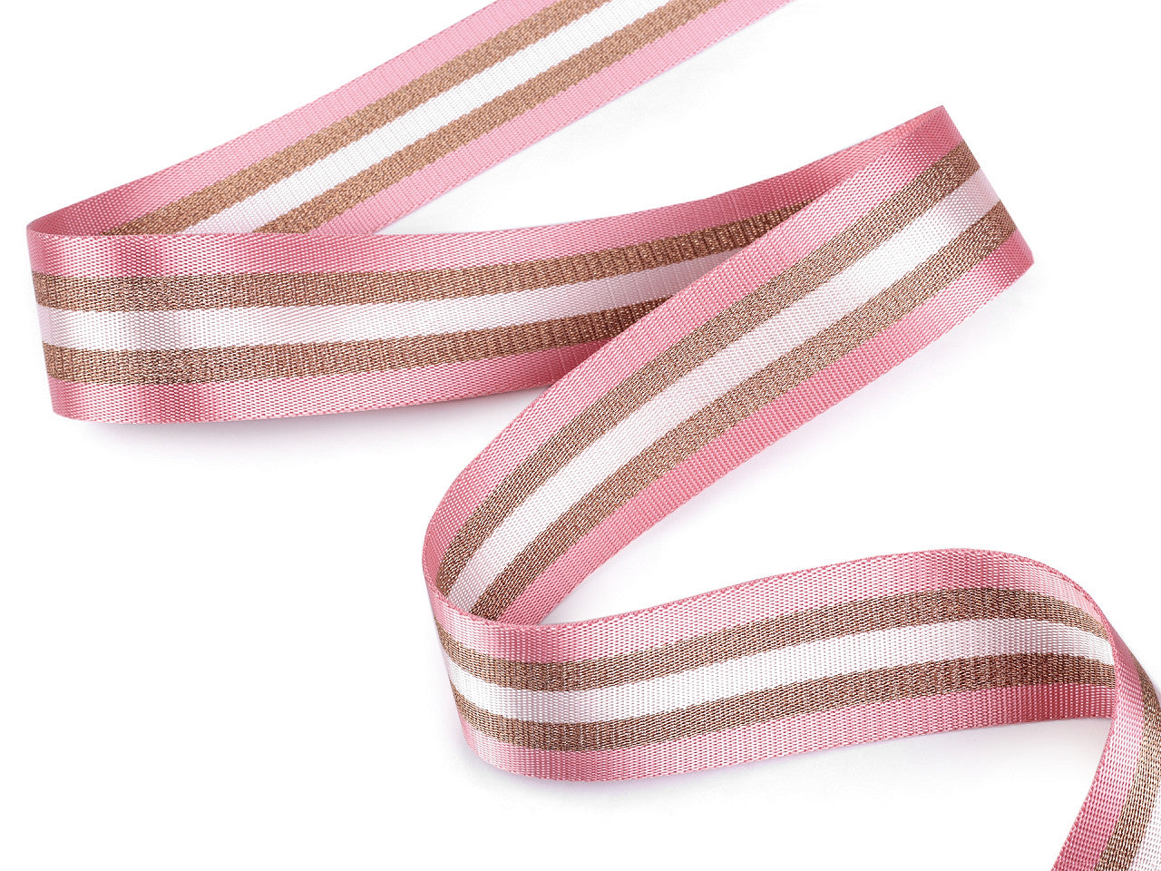 Sangle lisse double face avec lurex, largeur 50 mm