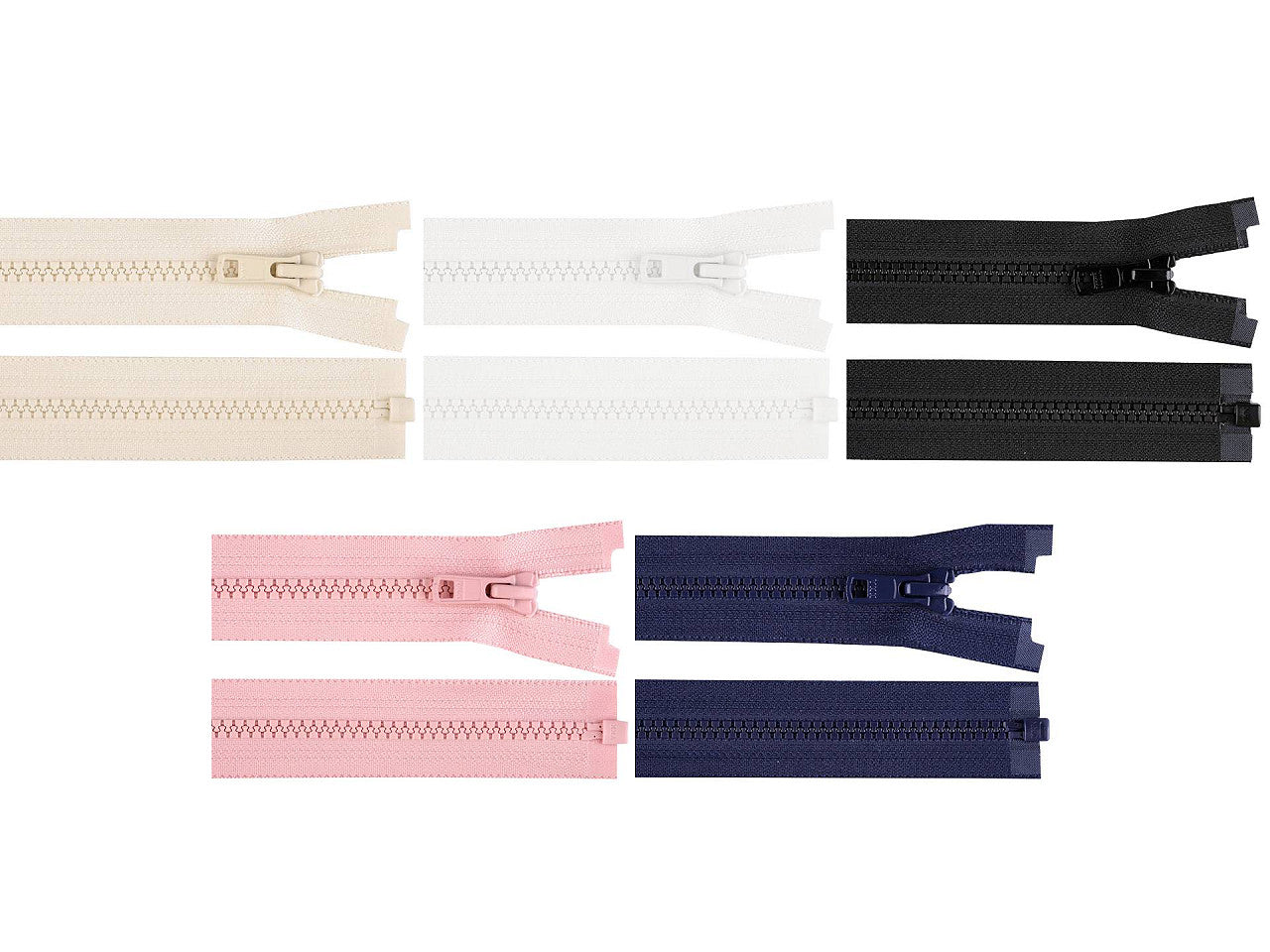 FAG YKK en plastique, No5, longueur 30 cm, séparable