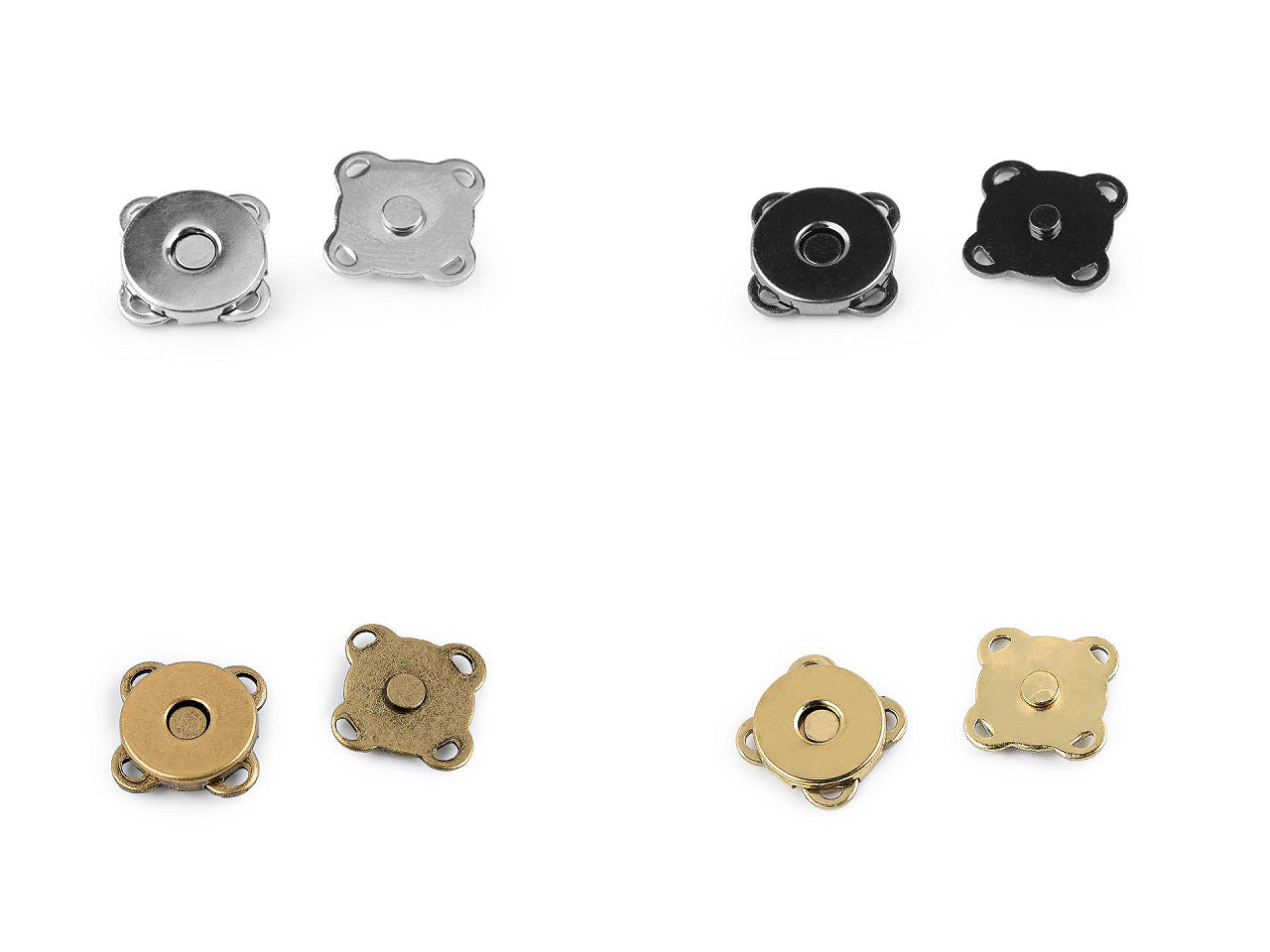 Boutons pression magnétiques à coudre, Ø 10 mm - 10set