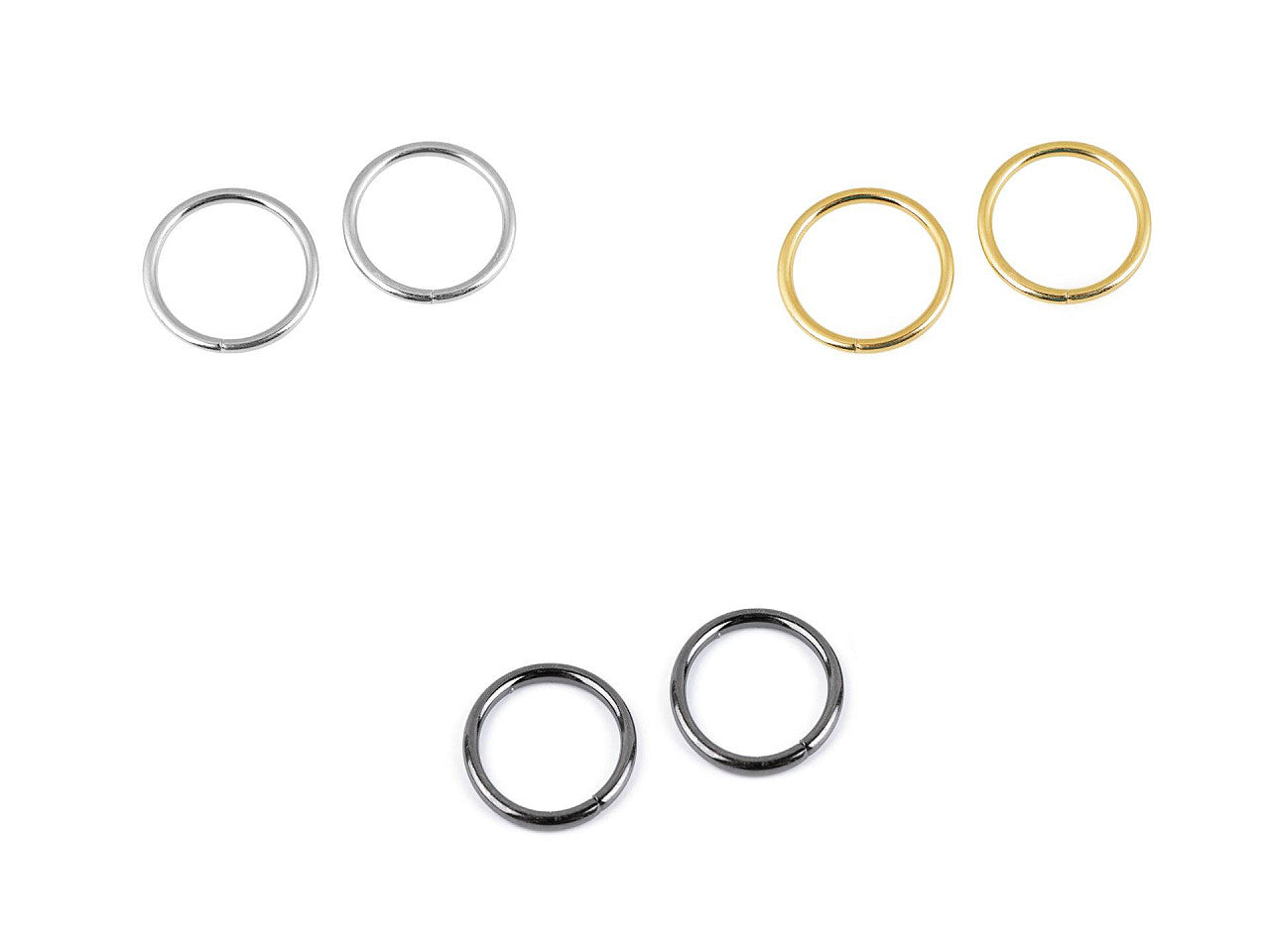 Anneau pour vêtement, Ø 20 mm, acier inoxydable - 2pc