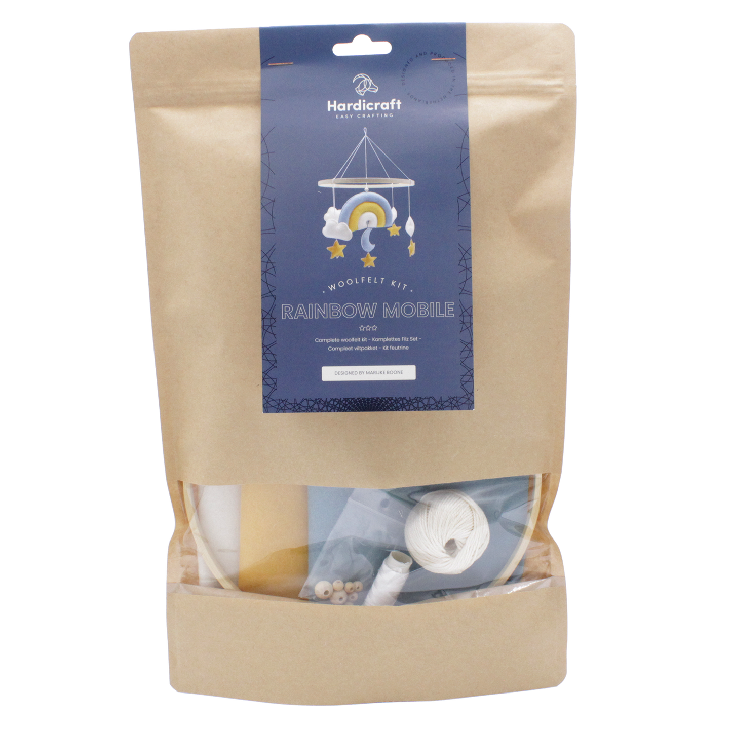 Hardicraft - Kit feutrine - Mobile arc-en-ciel - Bleu