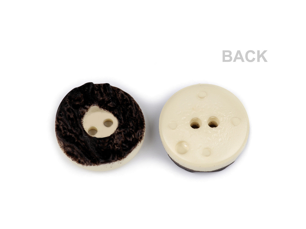 Bouton de chasse taille 15,2mm, imitation bois