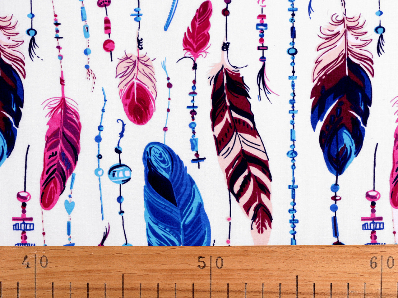 Tissu/Toile en coton Plumes