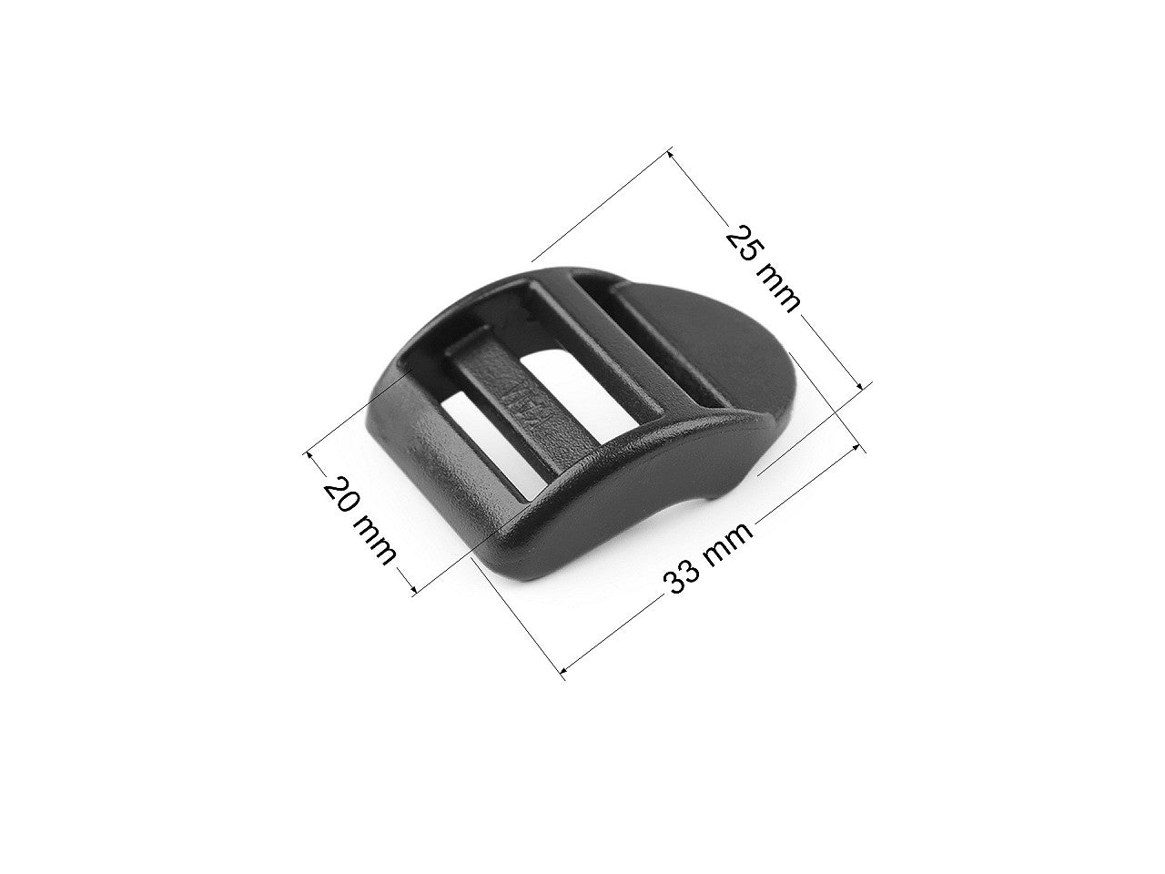 Boucle de verrouillage en plastique pour sangles, largeur 20 mm