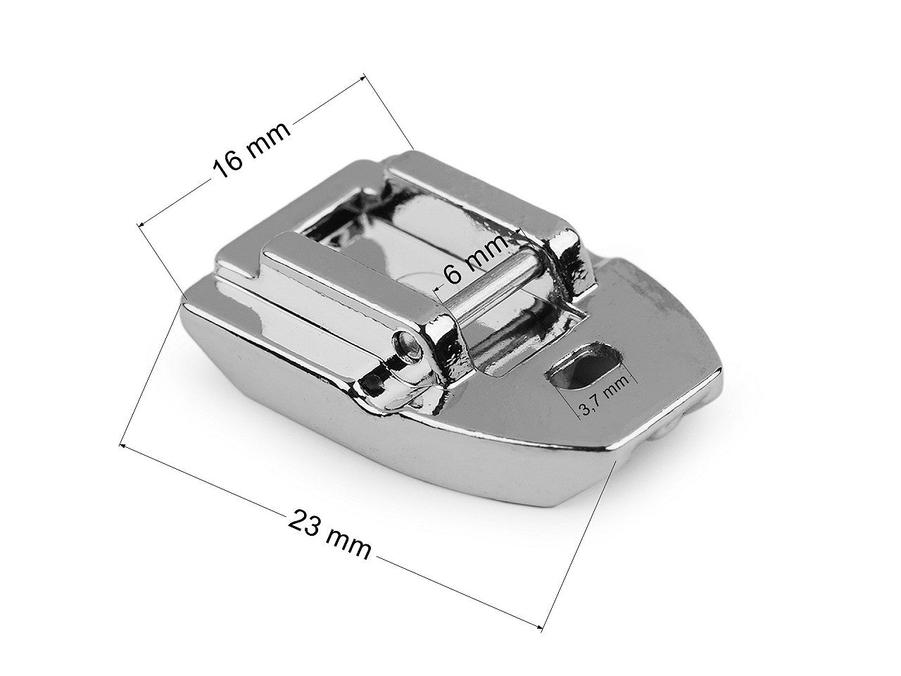Pied-de-biche métallique pour machine à coudre - pour fermetures Éclair invisible