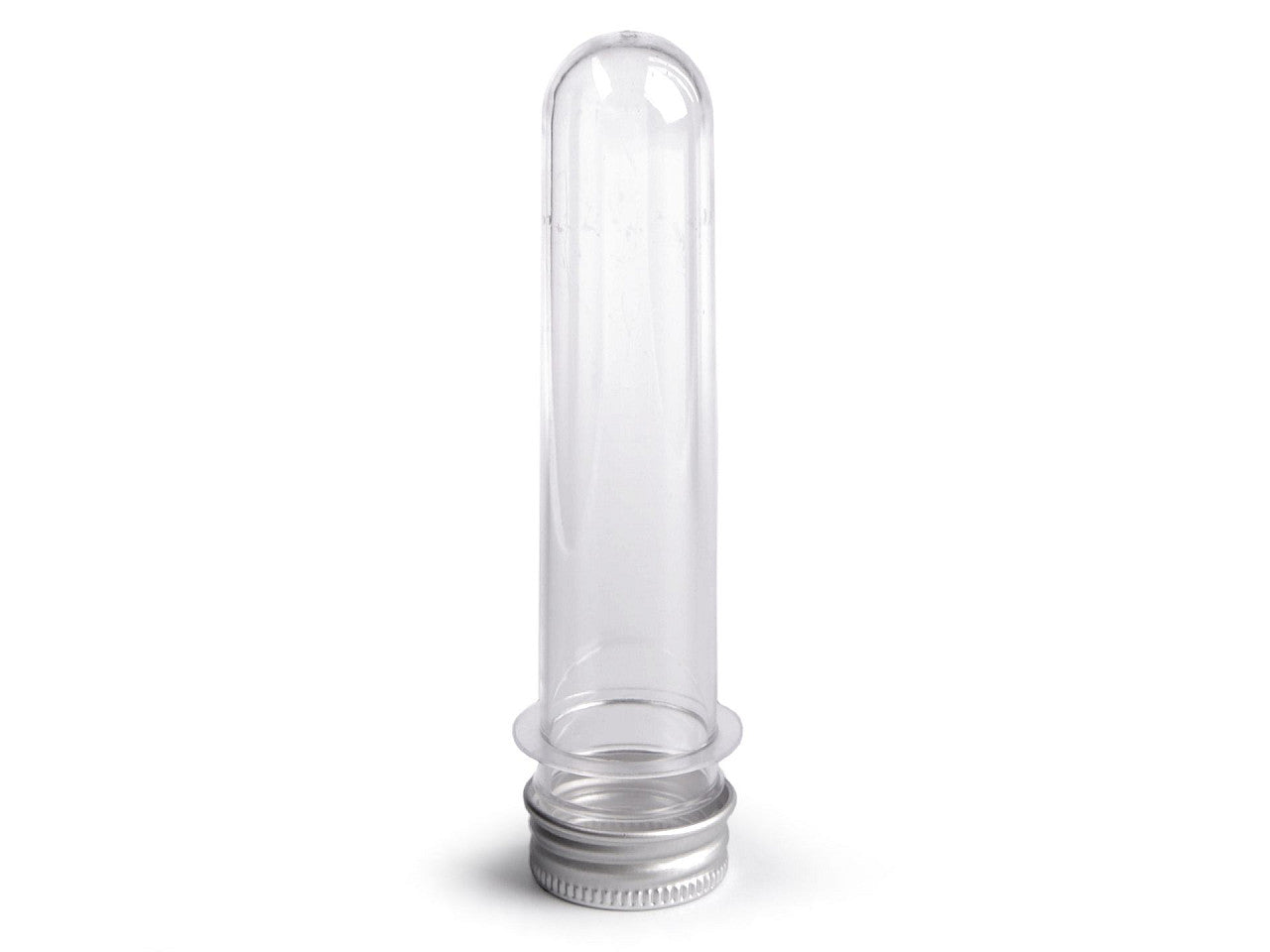 Fiole/Tube en plastique avec bouchon - 12pc
