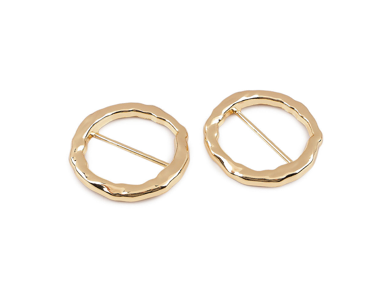 Boucle métallique design pour vêtements et maillots de bain, adaptée à une largeur de 38 mm - 2pc