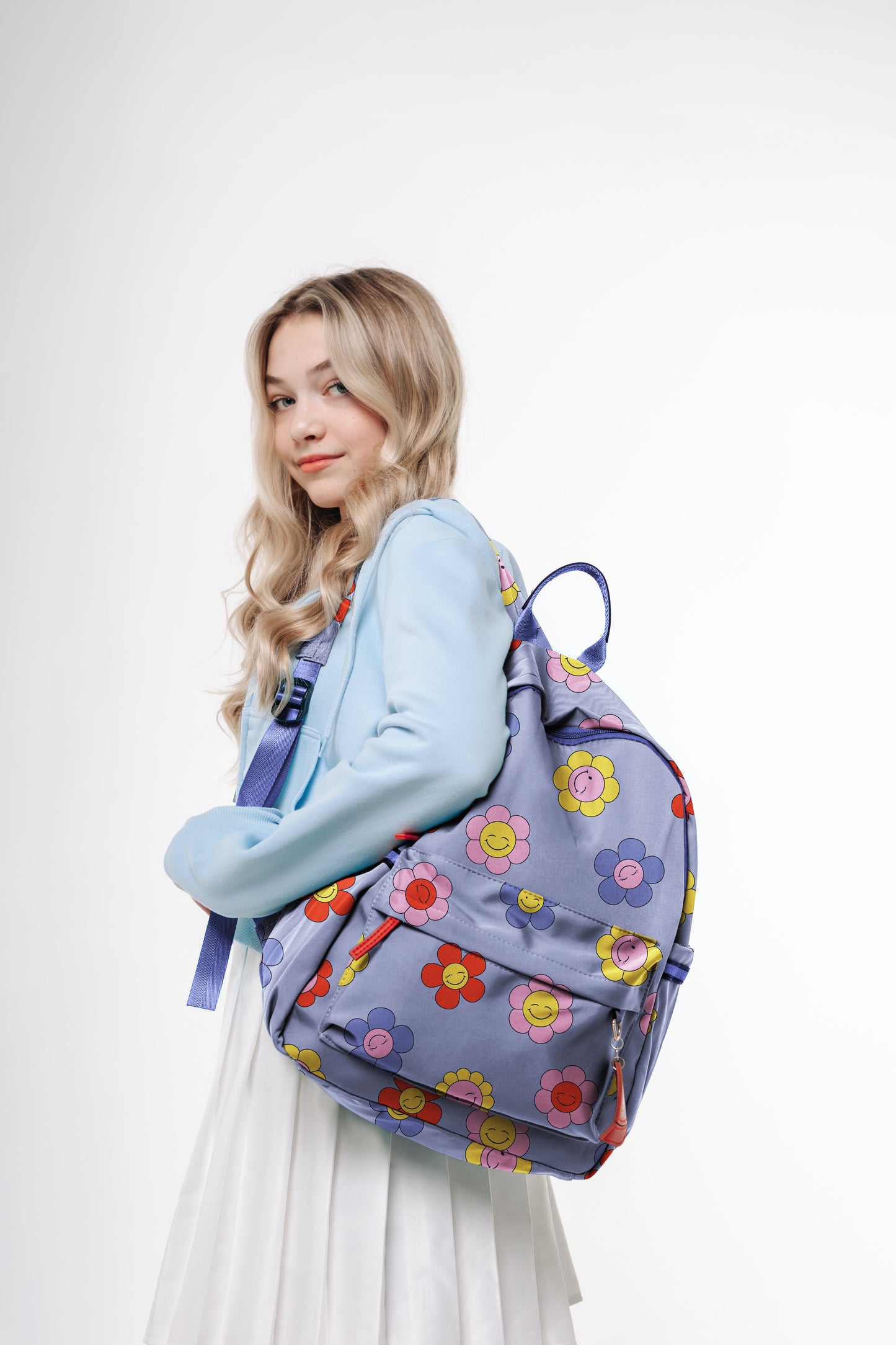 Coton enduit oekotex fleurs joyeuses - Menthe POPPY