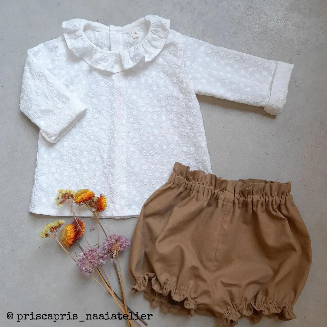 ELECTRE Blouse à col volanté Naissance 1M-4A