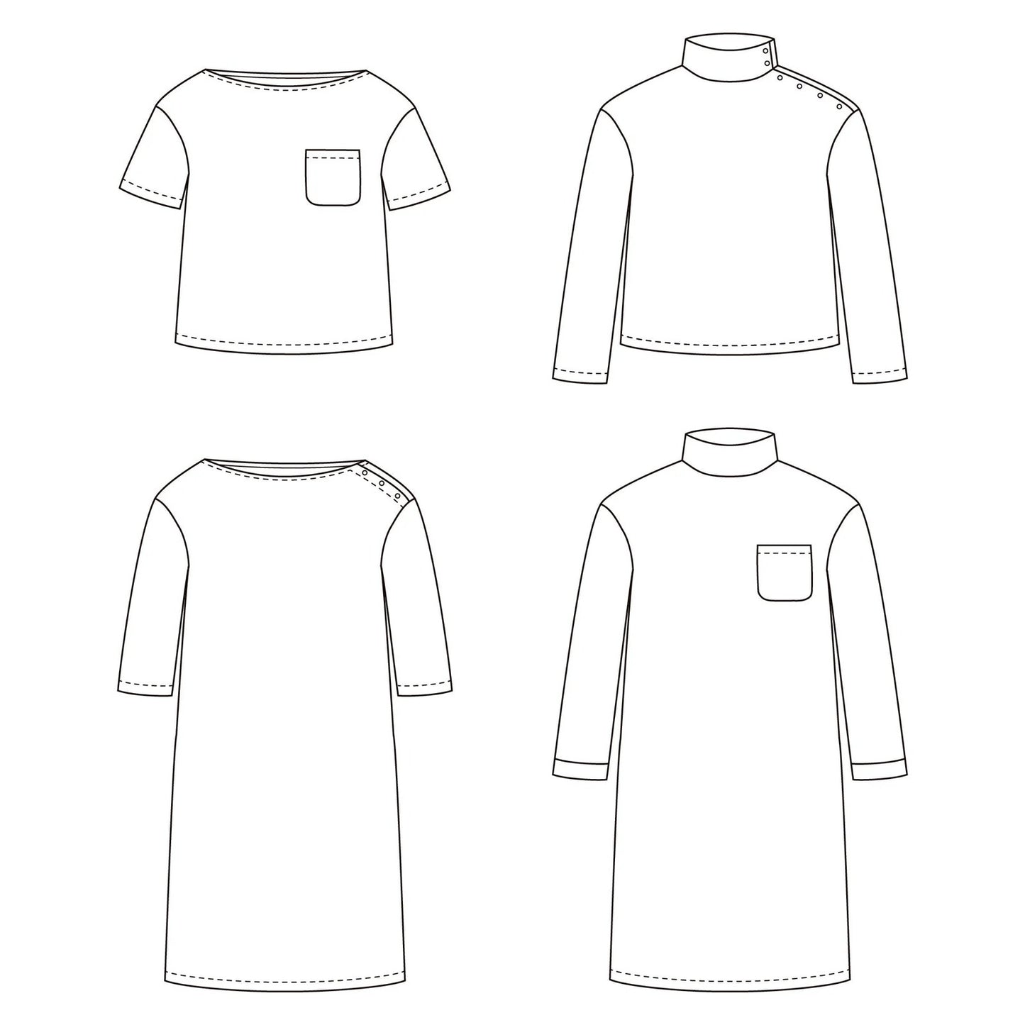 QUIBERON Patron tee-shirt et robe marière femme — IKATEE