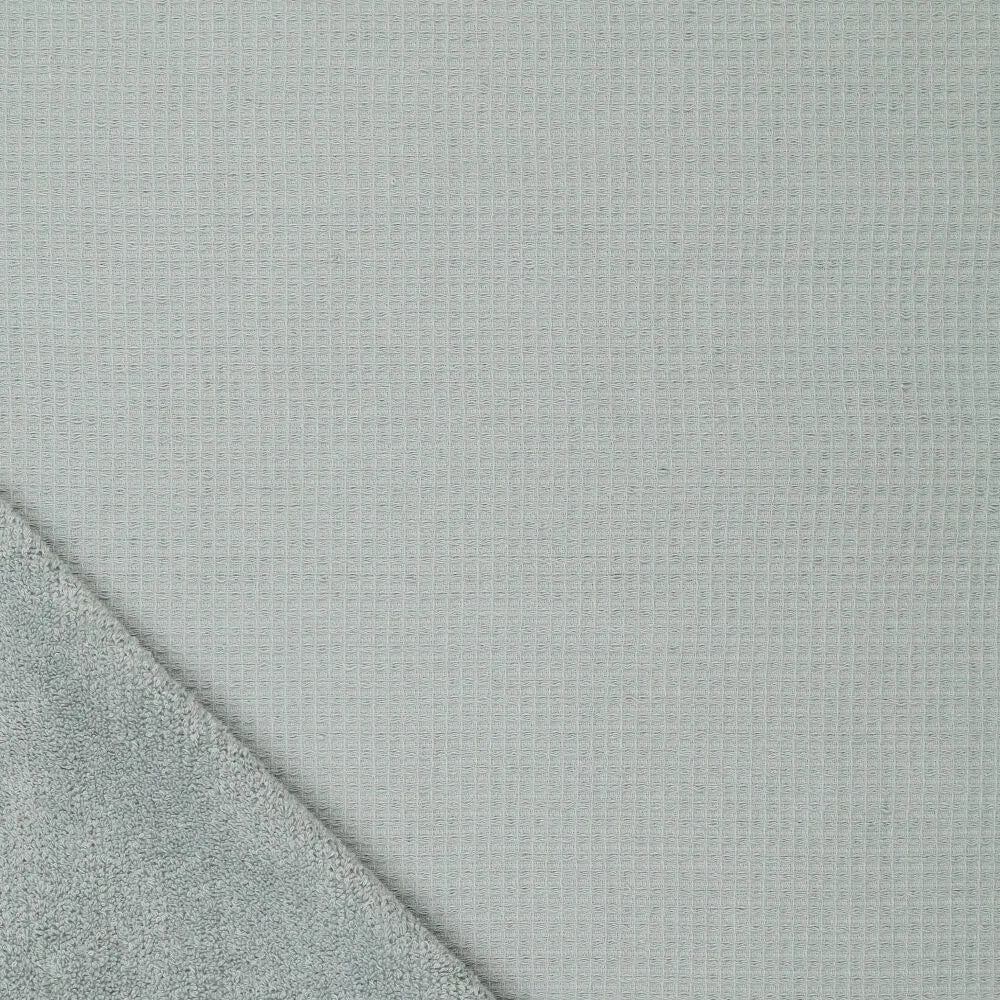 Éponge double face nid d'abeille sauge clair - drapé du tissu