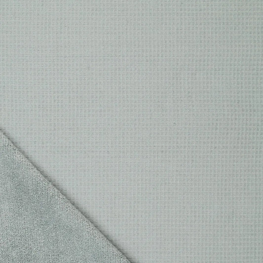 Éponge double face nid d'abeille sauge clair - drapé du tissu