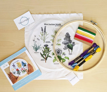Kit de broderie d'herbier brodé