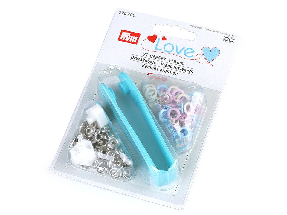 Boutons pression Baby, Ø 8 mm, Prym, pour tissus fins - 1carte