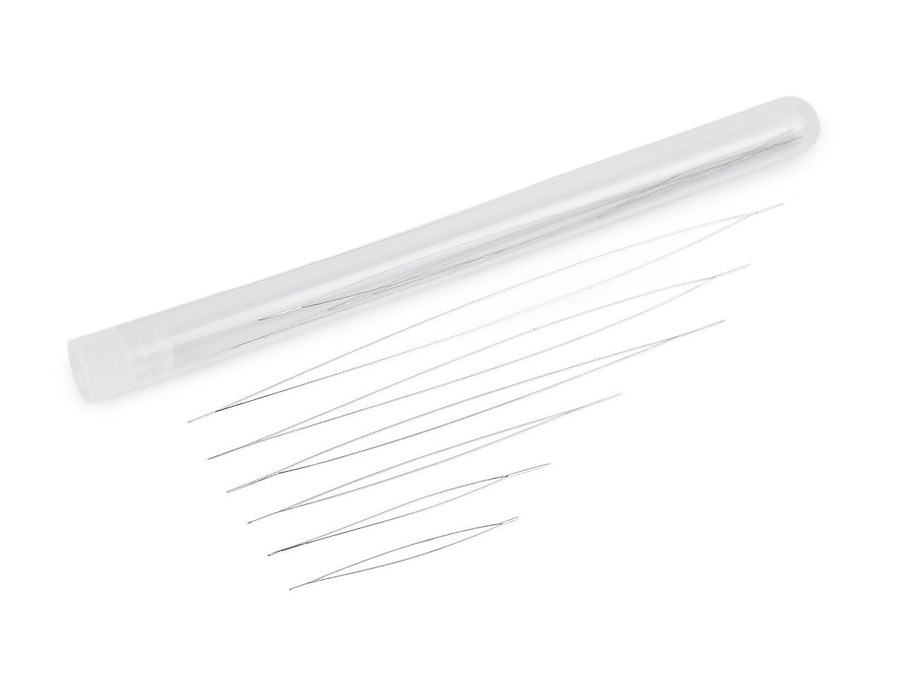 Aiguilles à perles grand œil, assortiment de tailles, 6 pièces - 1tube