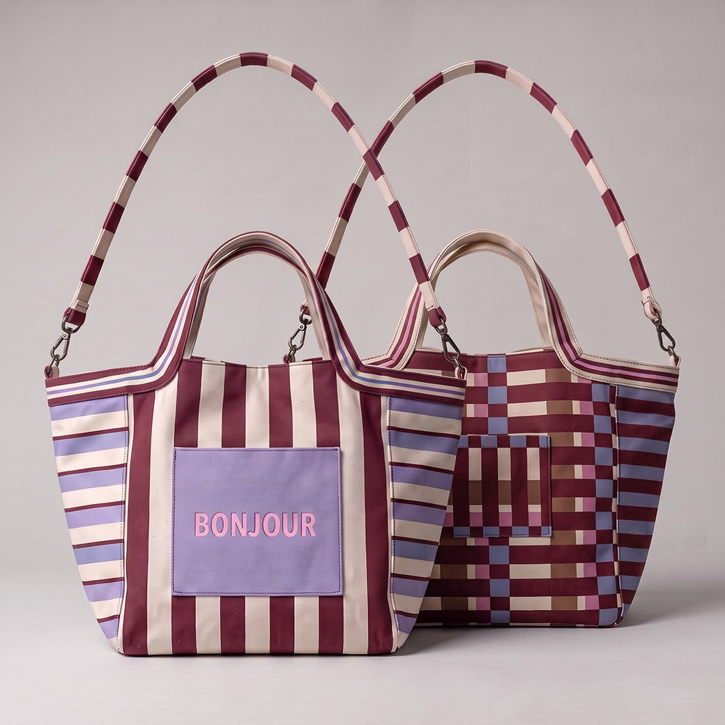 Panneau prêt à coudre – sac à rayures