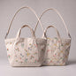 Panneau prêt à coudre – sac à fleurs – naturel