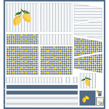 Panneau prêt à coudre – sac citrons