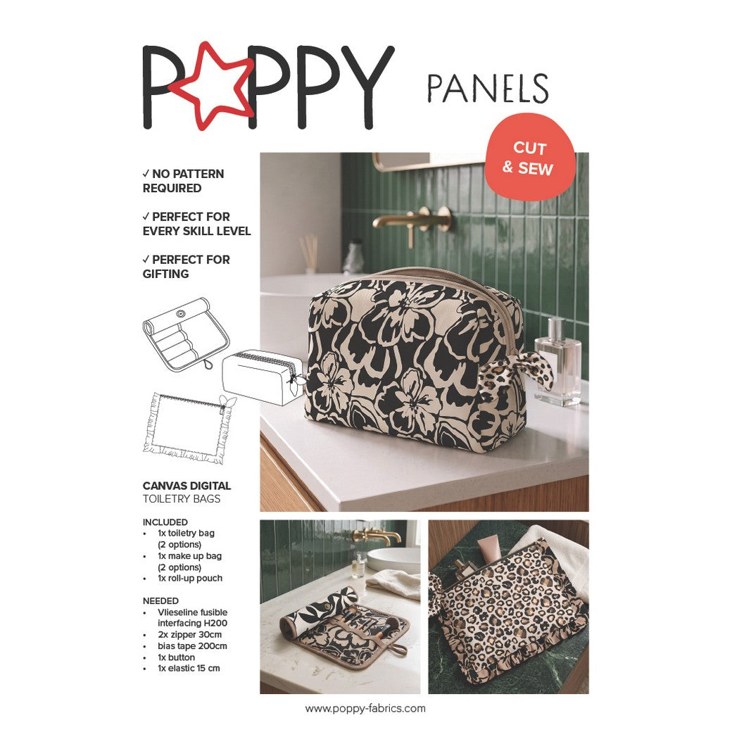 Panneau prêt à coudre – trousse de toilette Animal skin