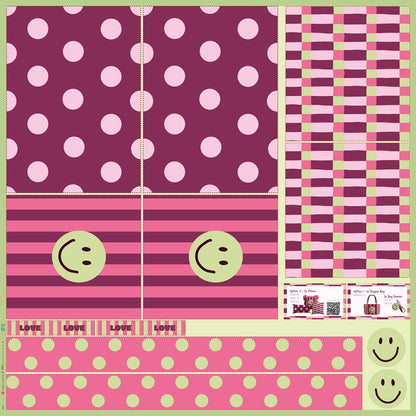 Panneau prêt à coudre – sac ou coussin smiley