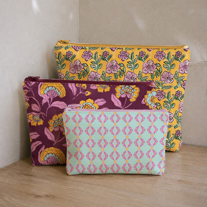 Panneau prêt à coudre – sac à fleurs – rose