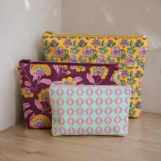 Panneau prêt à coudre – sac à fleurs – rose