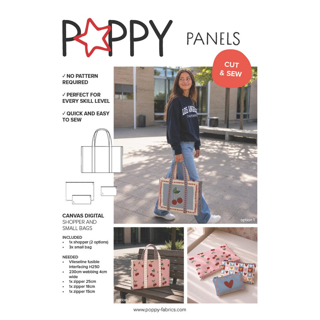 Panneau prêt à coudre – sac cerises