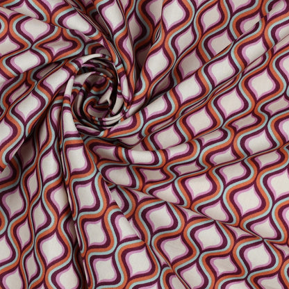 Popeline motifs géométriques retro POPPY (oekotex)