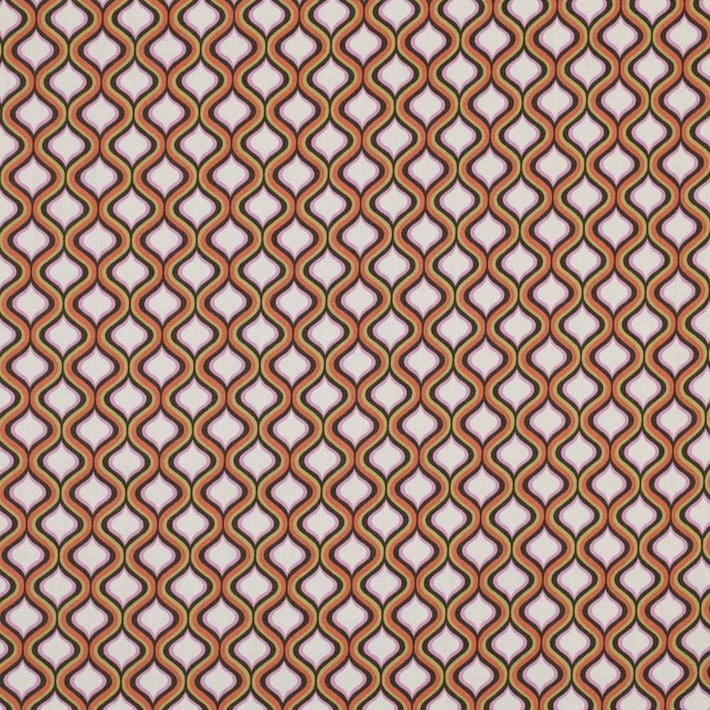 Popeline motifs géométriques retro POPPY (oekotex)