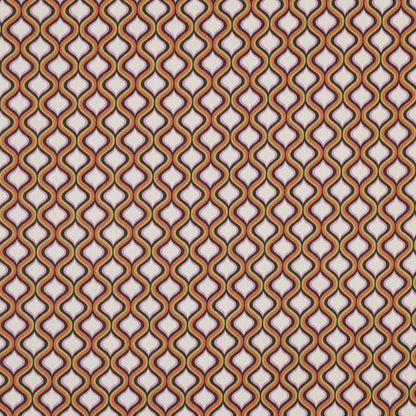 Popeline motifs géométriques retro POPPY (oekotex)