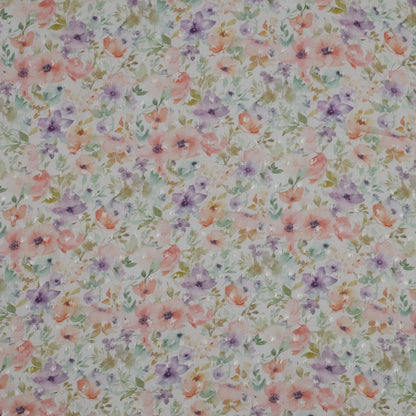Viscose plumetis imprimé floral ROMANCE - POPPY
