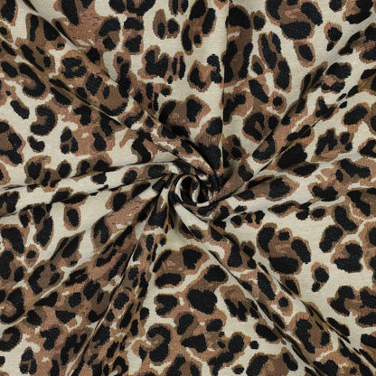 Tissu jacquard gobelin leopard POPPY