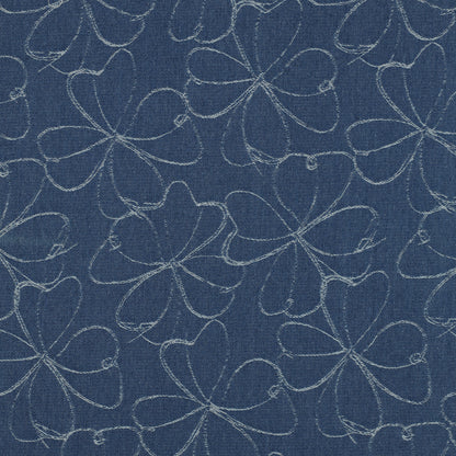 Denim Jacquard Flowers