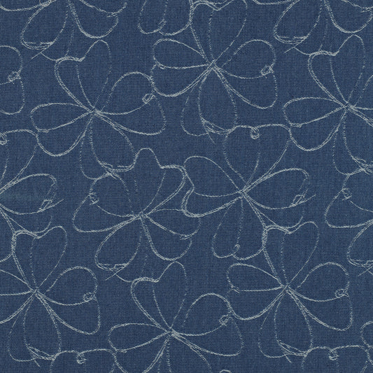 Denim Jacquard Flowers