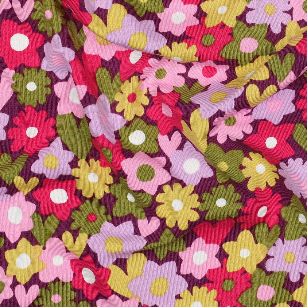 Jersey Flowers – Vert / rose