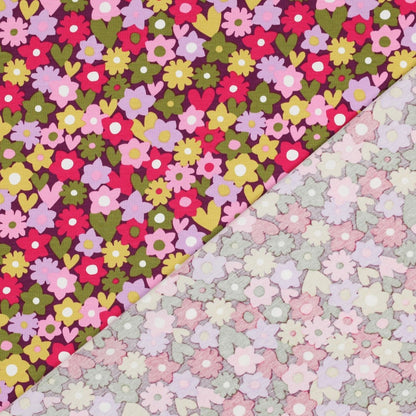 Jersey Flowers – Vert / rose